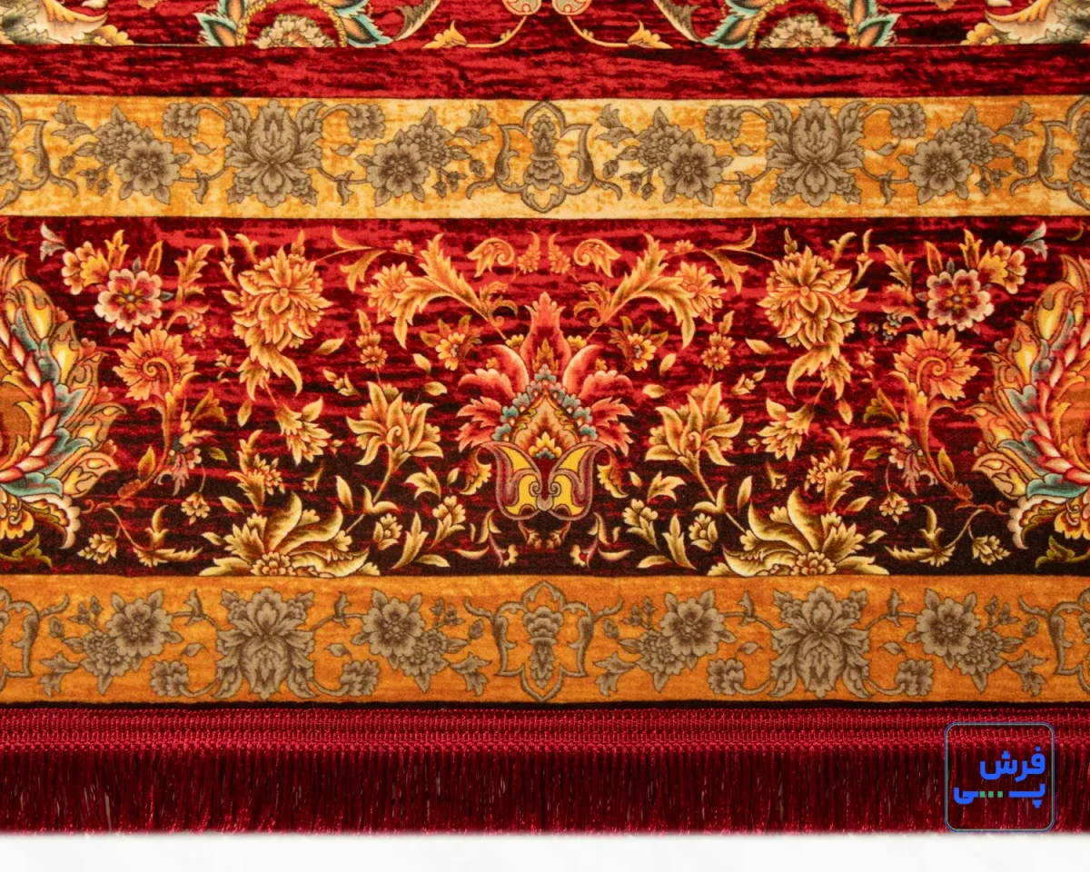 خرید قسطی |  فرش ابریشم ماشینی AJ1022 لاکی