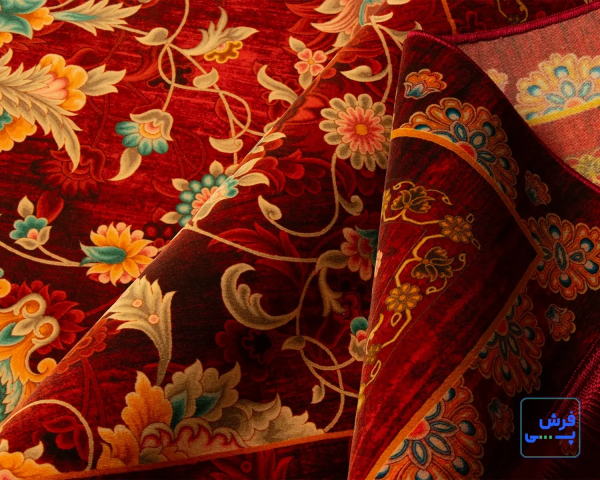1038-7.webp خرید قسطی | فرش ابریشم ماشینی AJ1038 لاکی