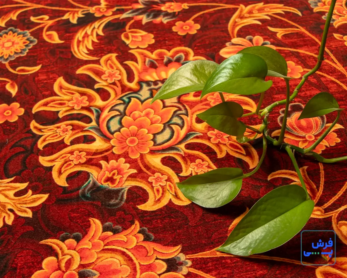 خرید قسطی |  فرش ابریشم ماشینی AJ1039 سبز لاکی