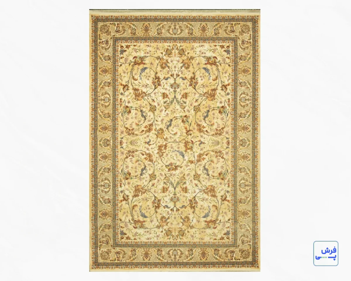 1135-7 خرید قسطی | فرش ابریشم ماشینی A1135 کرم