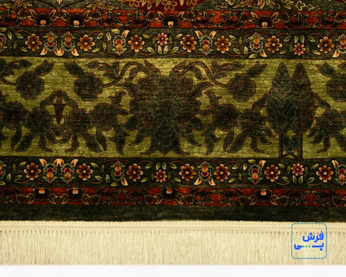 202730-5.webp خرید قسطی | فرش ابریشم ماشینی 202730 سبز
