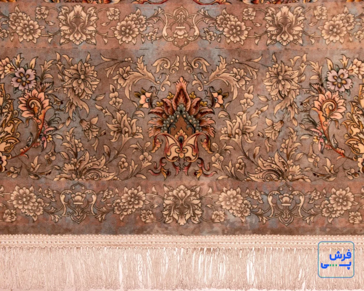 202734-e3.webp خرید قسطی | فرش ابریشم ماشینی 202734 نسکافه ای
