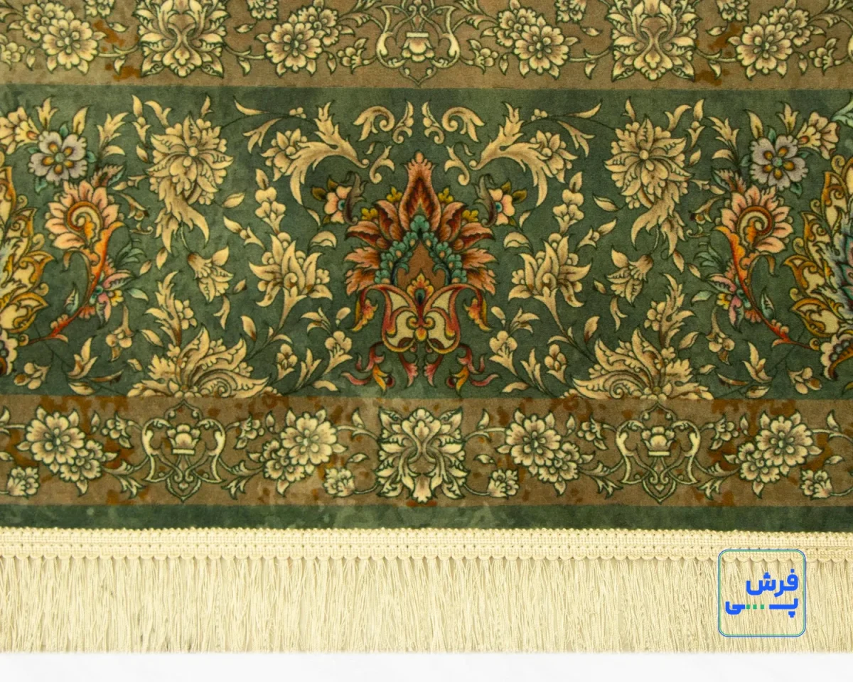 202735-11.webp خرید قسطی | فرش ابریشم ماشینی 202735 سبز