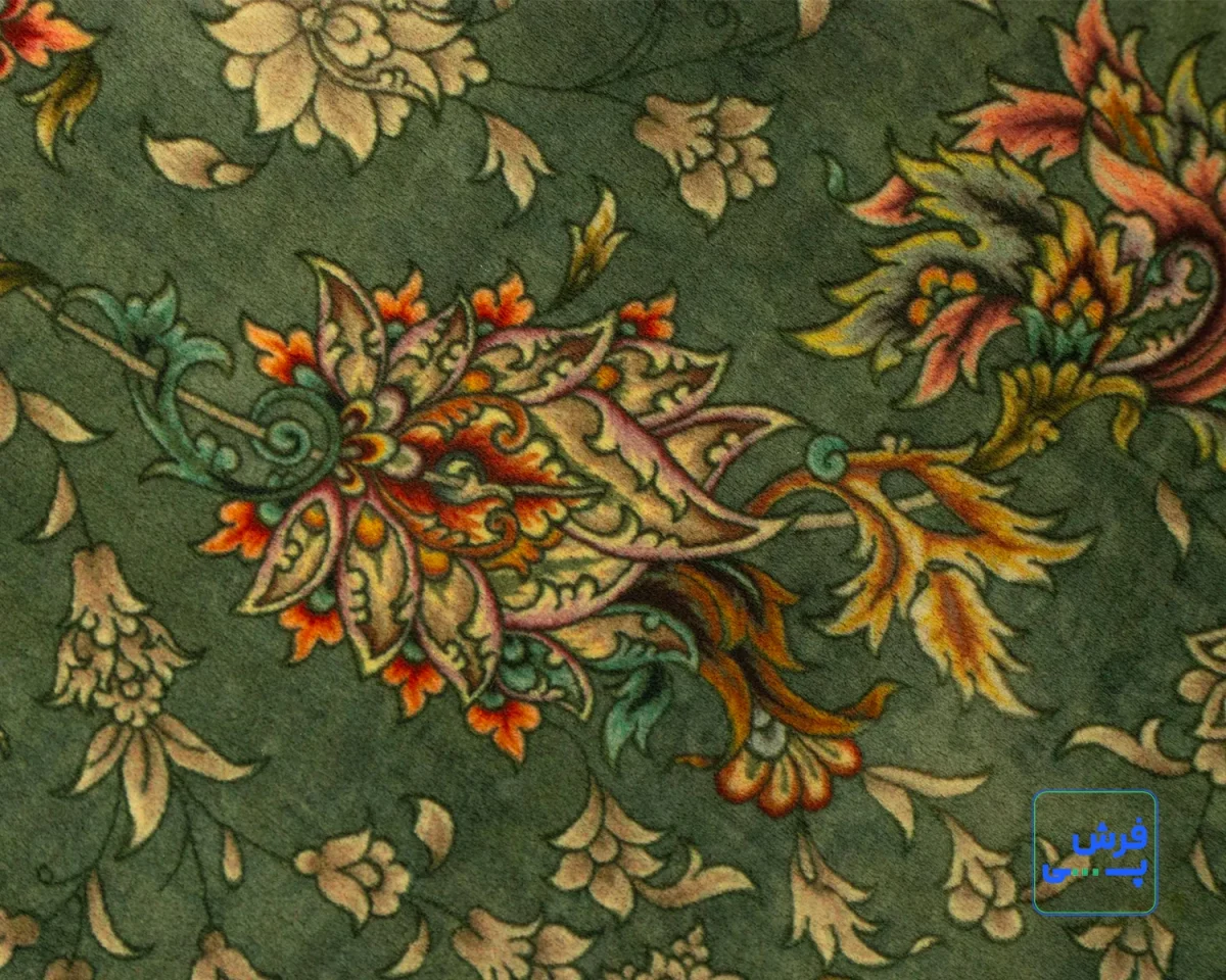 202735-12.webp خرید قسطی | فرش ابریشم ماشینی 202735 سبز