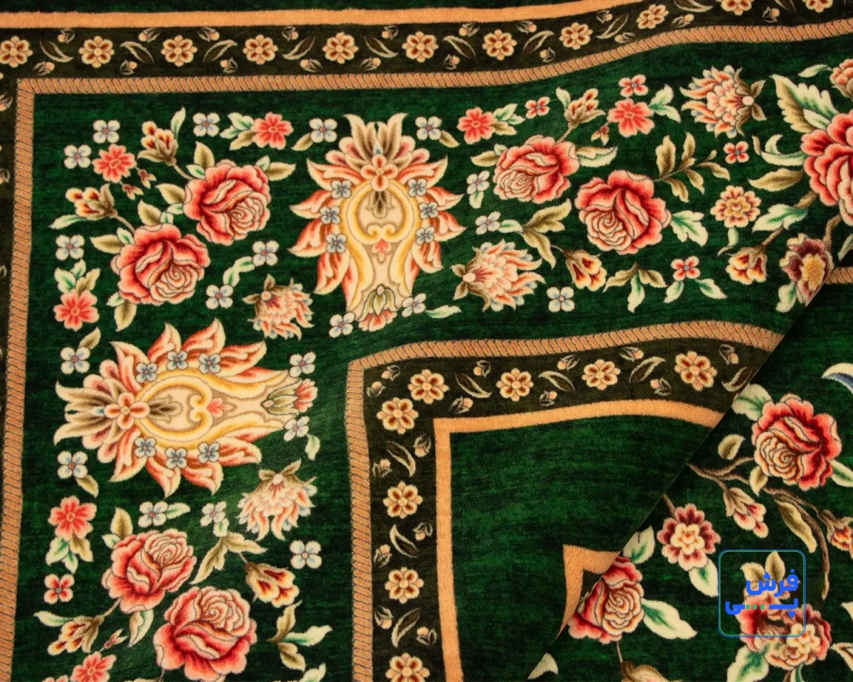 202751-9.webp خرید قسطی | فرش ابریشم ماشینی 202751 سبز