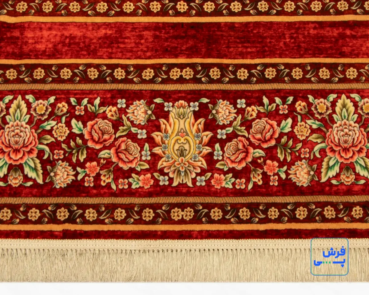 خرید قسطی |  فرش ابریشم ماشینی 202754 لاکی