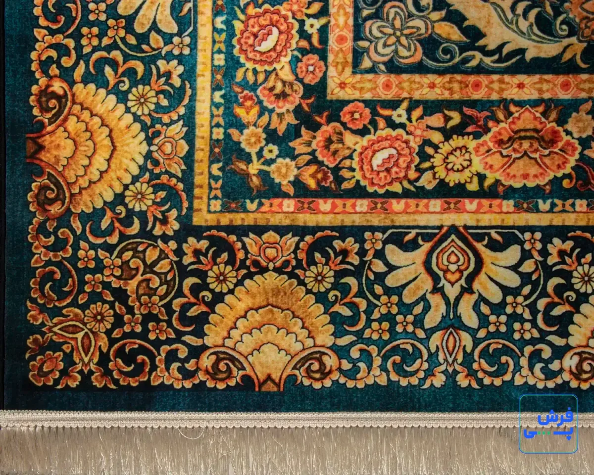 202777-4.webp خرید قسطی | فرش ابریشم ماشینی 202777 سرمهای آجری