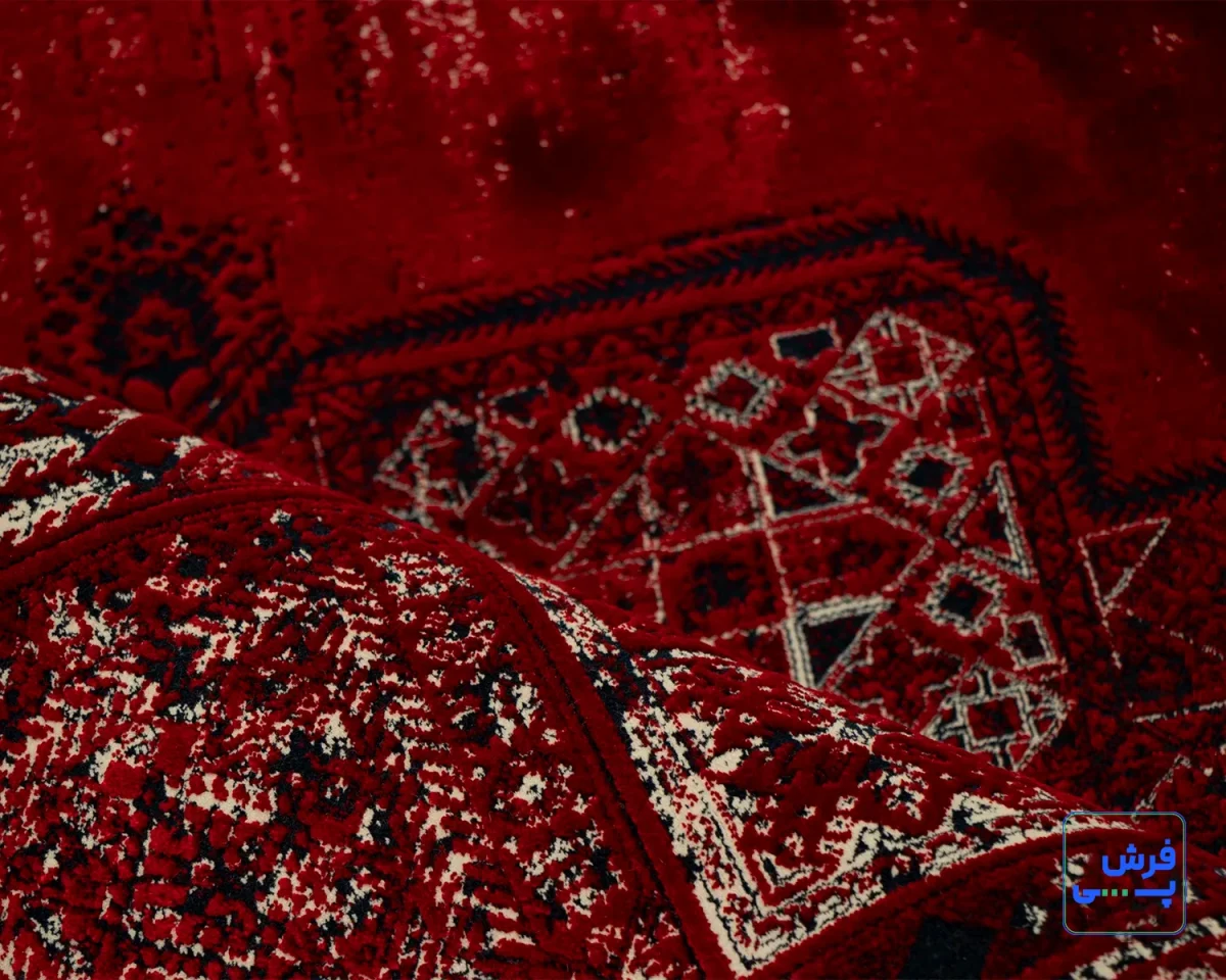 خرید قسطی |  فرش وینتیج 203 لاکی سرمه‌ای