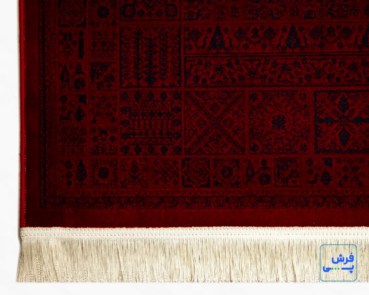 205-5.webp خرید قسطی | فرش وینتیج 205 لاکی سرمهای