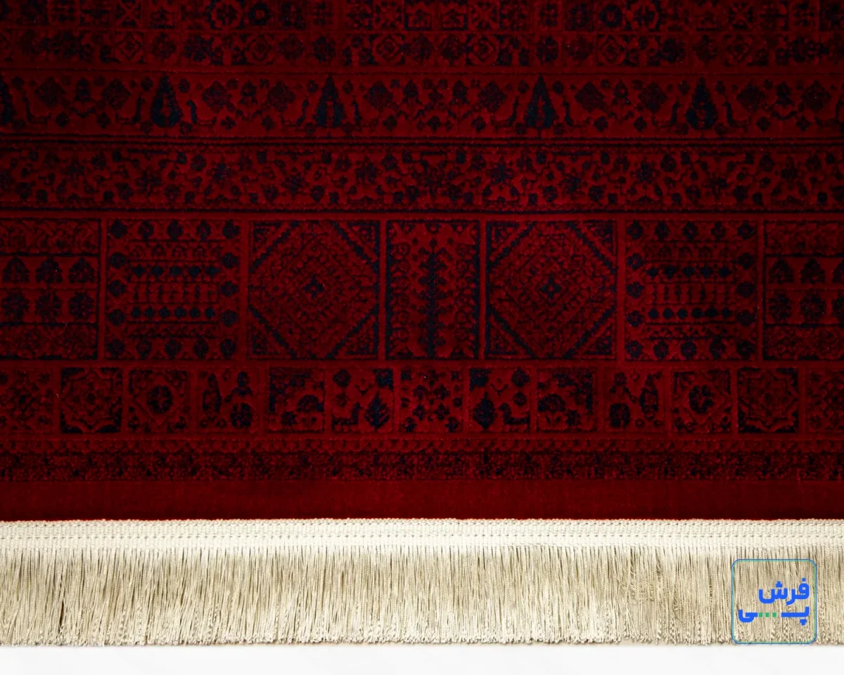 205-6.webp خرید قسطی | فرش وینتیج 205 لاکی سرمهای