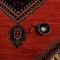 خرید قسطی |  فرش ابریشم ماشینی 210303 نارنجی مشکی