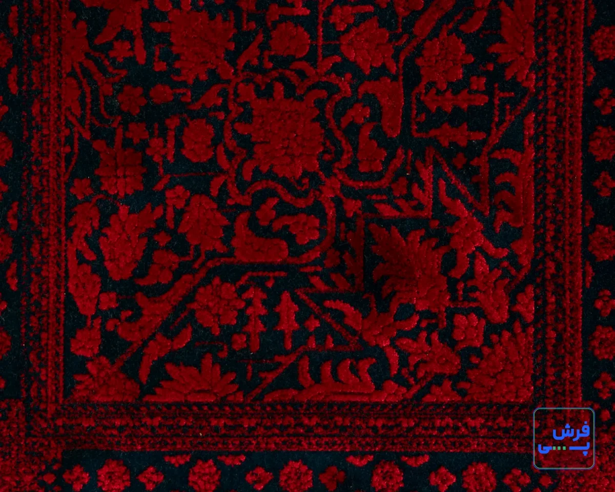 خرید قسطی |  فرش وینتیج 212 لاکی سرمه‌ای