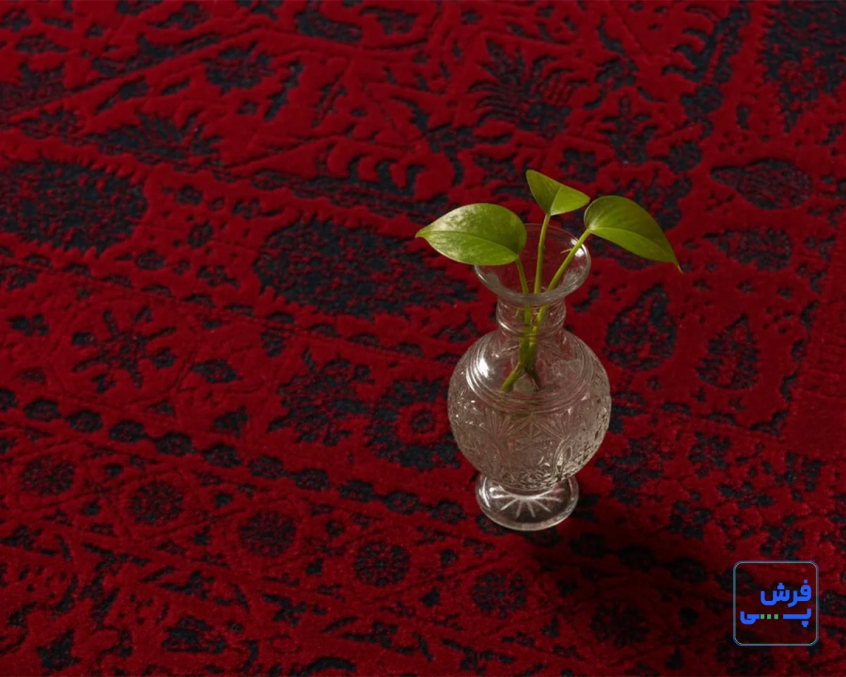 خرید قسطی |  فرش وینتیج 217 لاکی سرمه‌ای