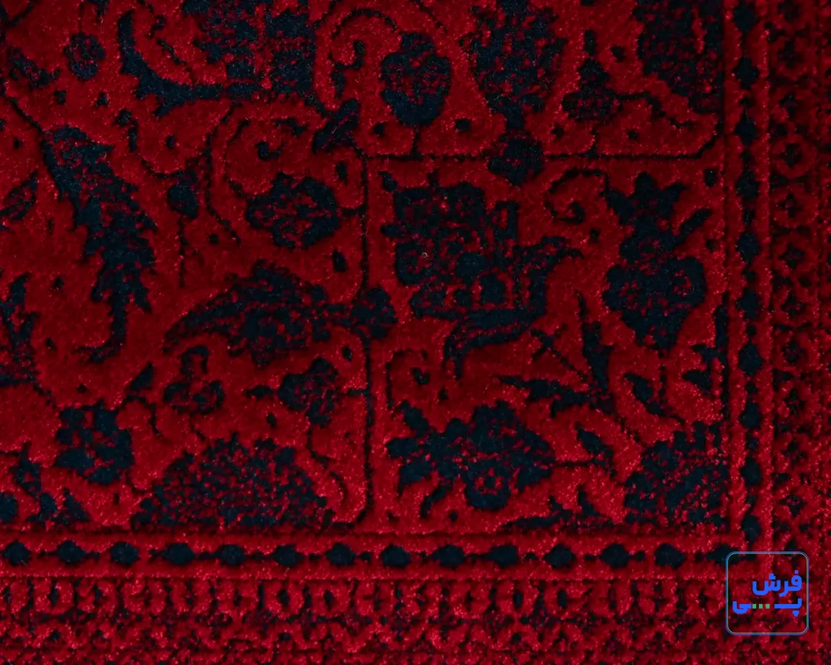 218-4.webp خرید قسطی | فرش وینتیج 218 لاکی سرمهای