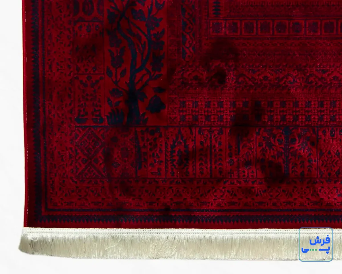 218-6.webp خرید قسطی | فرش وینتیج 218 لاکی سرمهای