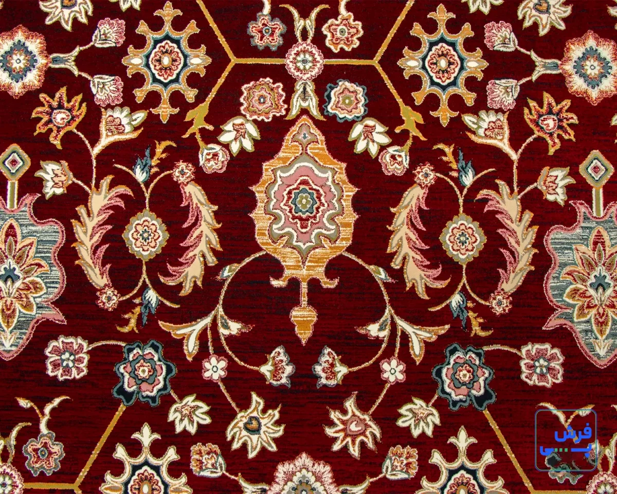 219-5.webp خرید قسطی | فرش وینتیج 219 لاکی حاشیه آبی
