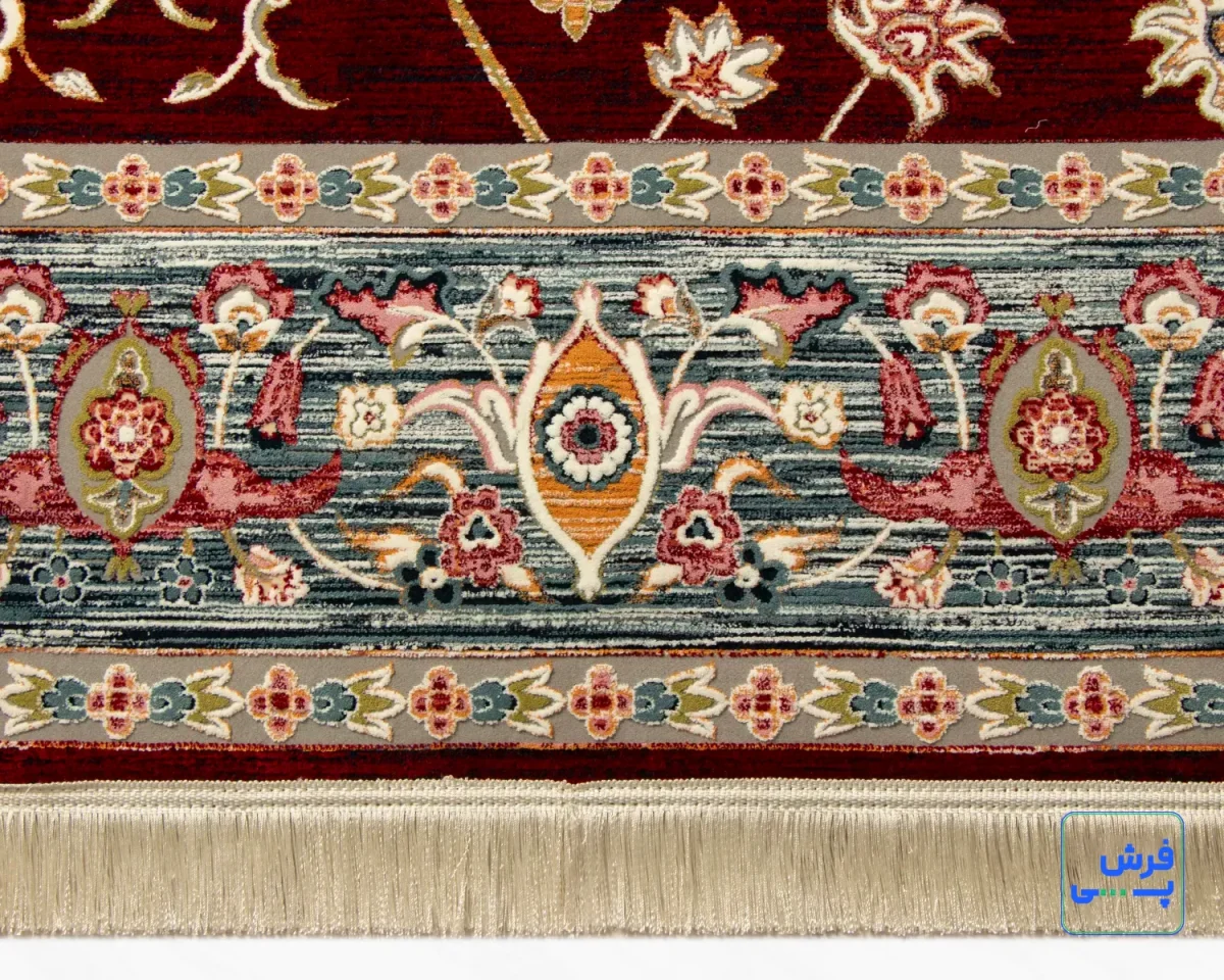 219-6.webp خرید قسطی | فرش وینتیج 219 لاکی حاشیه آبی