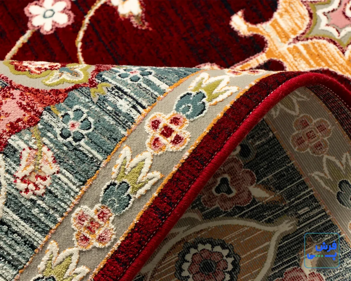 219-9.webp خرید قسطی | فرش وینتیج 219 لاکی حاشیه آبی
