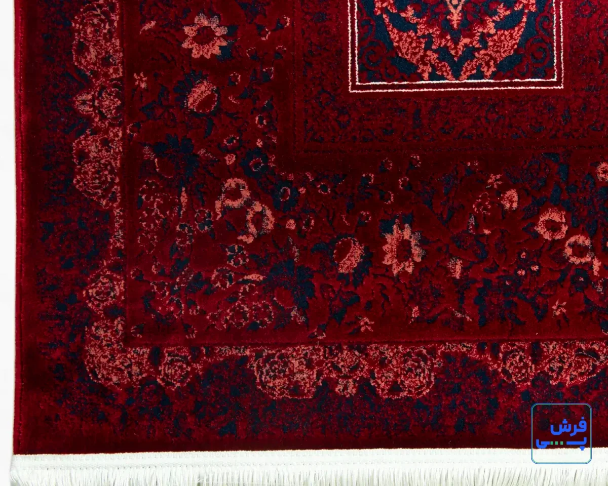 221-5.webp خرید قسطی | فرش وینتیج 221 لاکی سرمهای