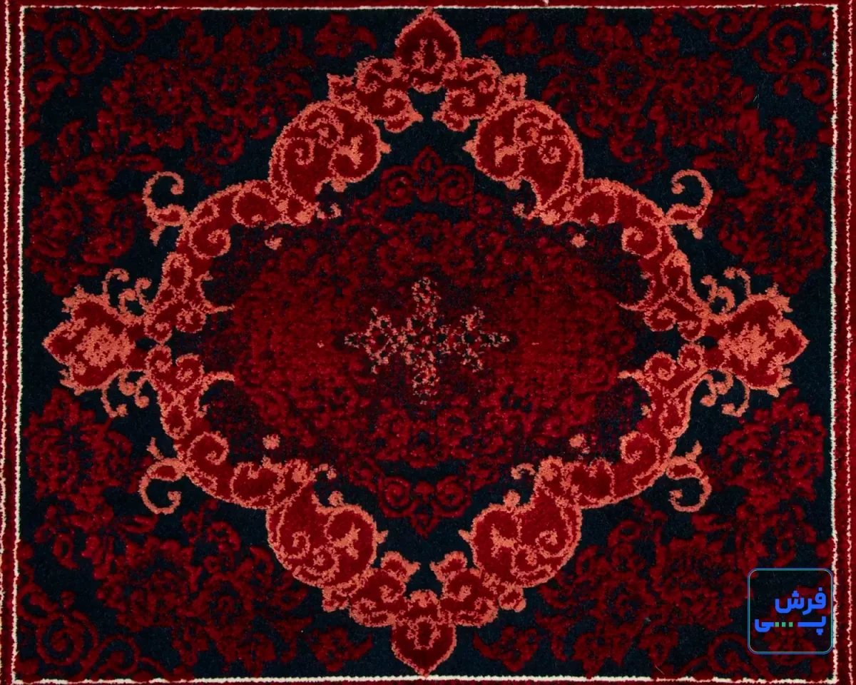 221-8.webp خرید قسطی | فرش وینتیج 221 لاکی سرمهای