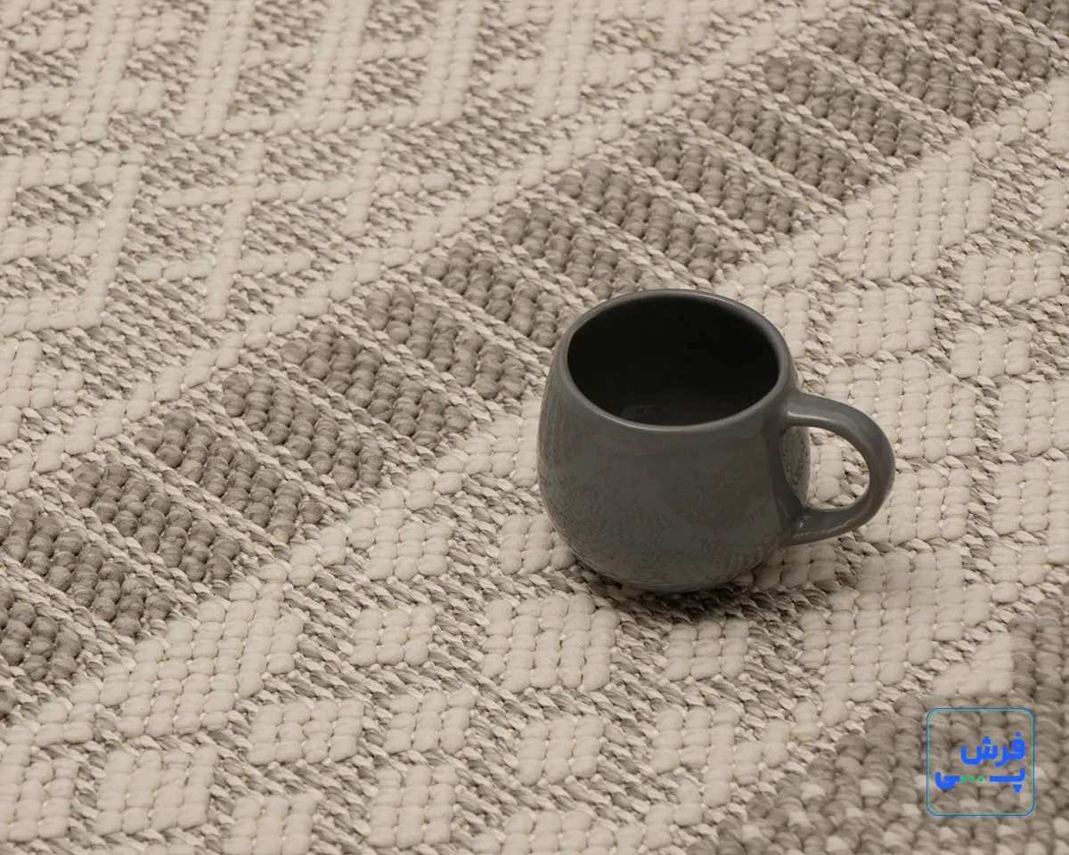 خرید قسطی |  فرش مینیمال 2352 کرم طوسی