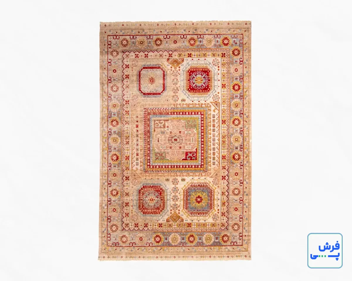 30153-0.webp خرید قسطی | فرش وینتیج 30153 کرم نسکافه ای