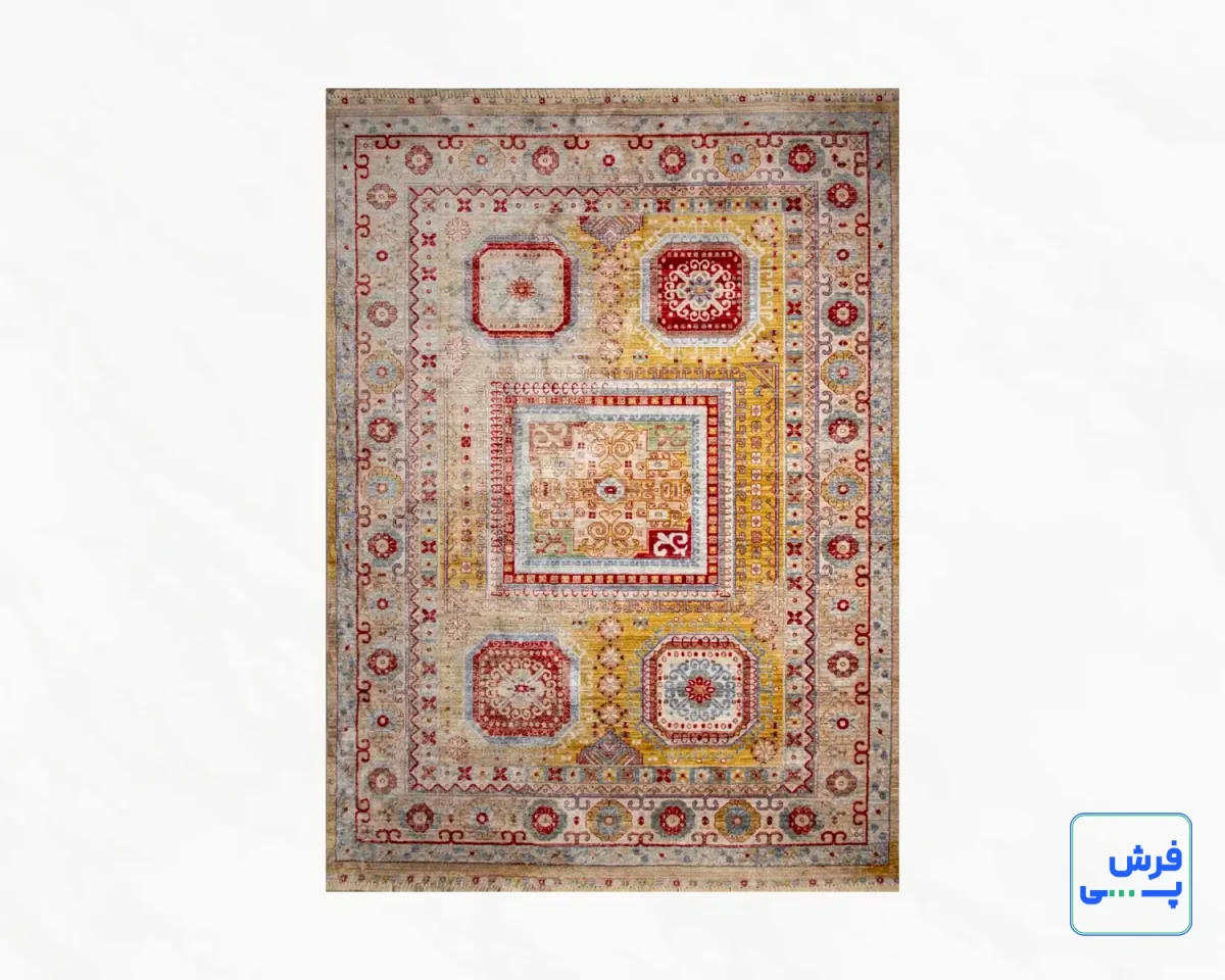 خرید قسطی |  فرش وینتیج 30156 کرم طلایی