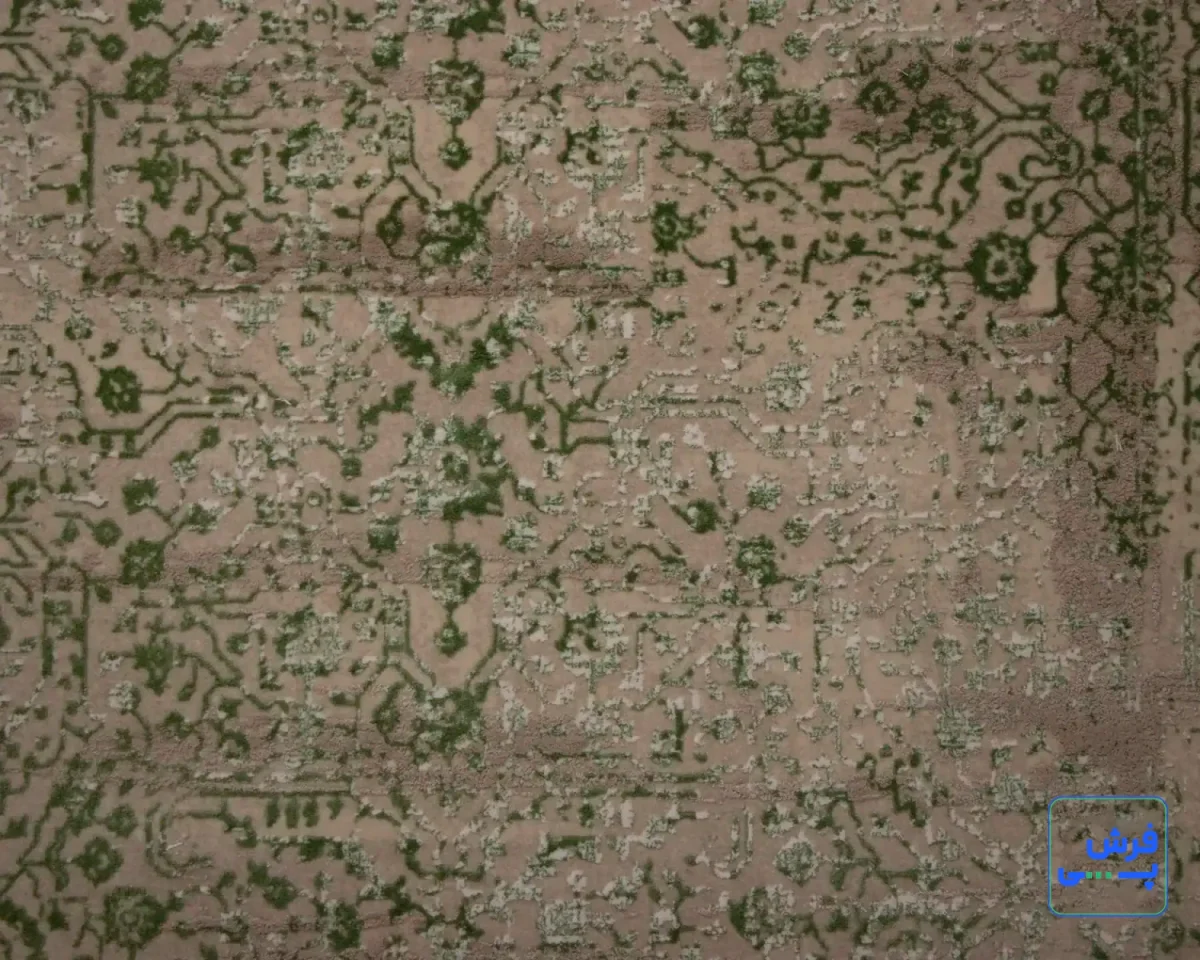 3050-4-1.webp خرید قسطی | فرش کناره وینتیج 3050 کرم سبز