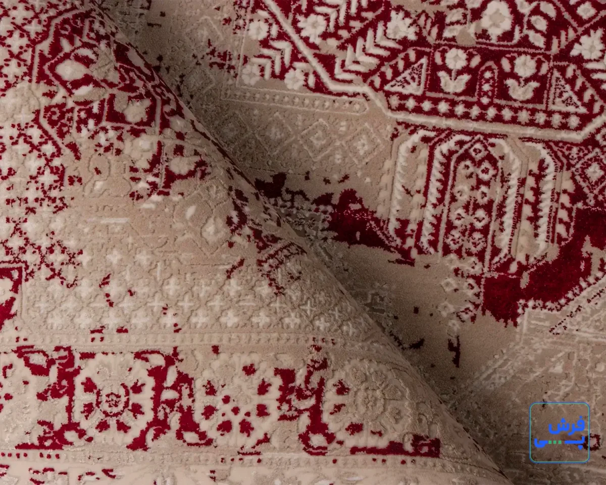 3072-7.webp خرید قسطی | فرش وینتیج 3072 کرم شرابی