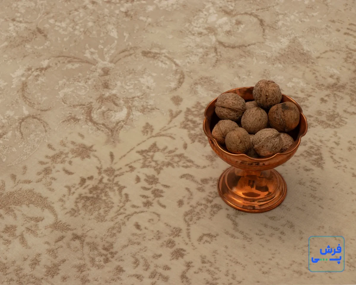 خرید قسطی |  فرش وینتیج 3157 نسکافه‎‌ای کرم
