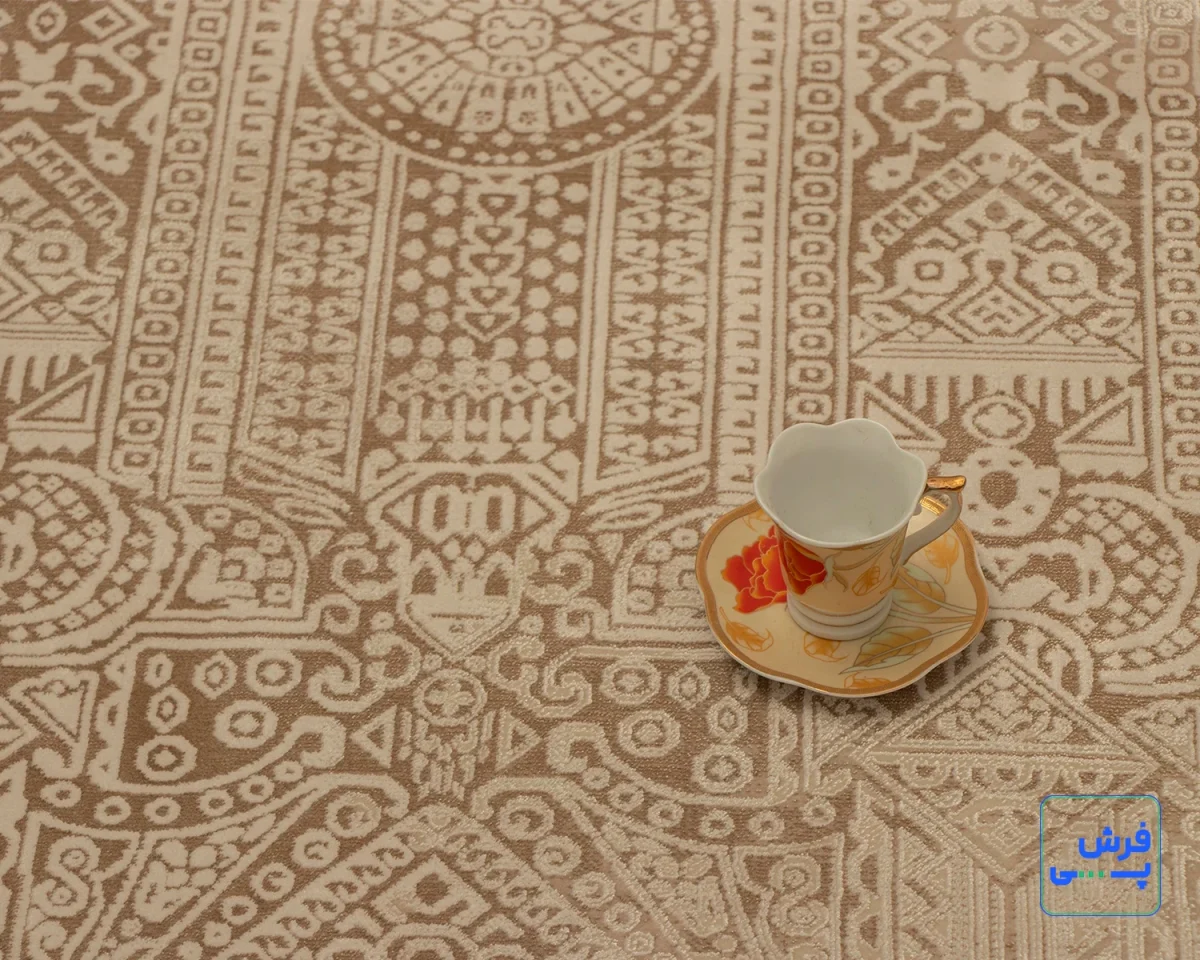 خرید قسطی |  فرش وینتیج 3160 نسکافه‎‌ای کرم