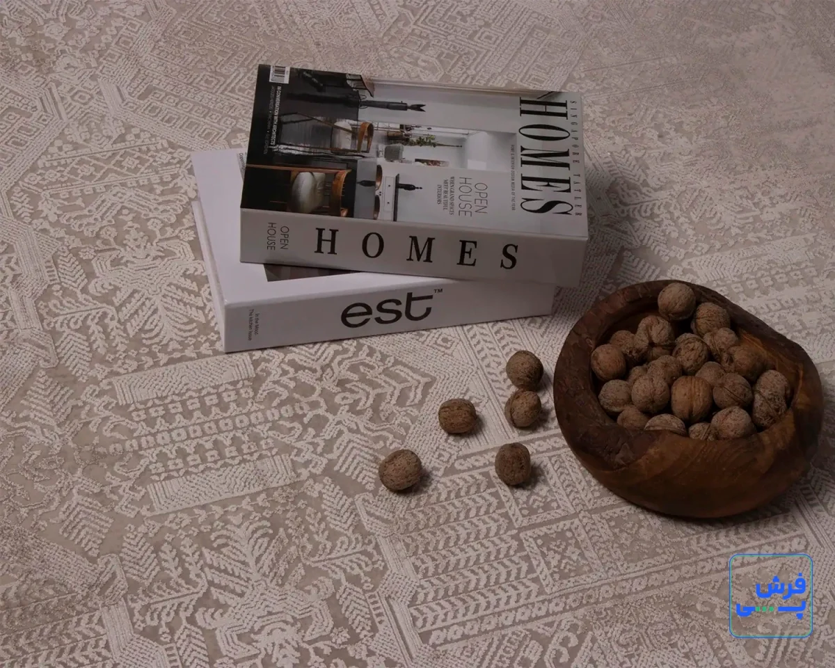 خرید قسطی |  فرش وینتیج 3167 کرم نسکافه‎‌ای