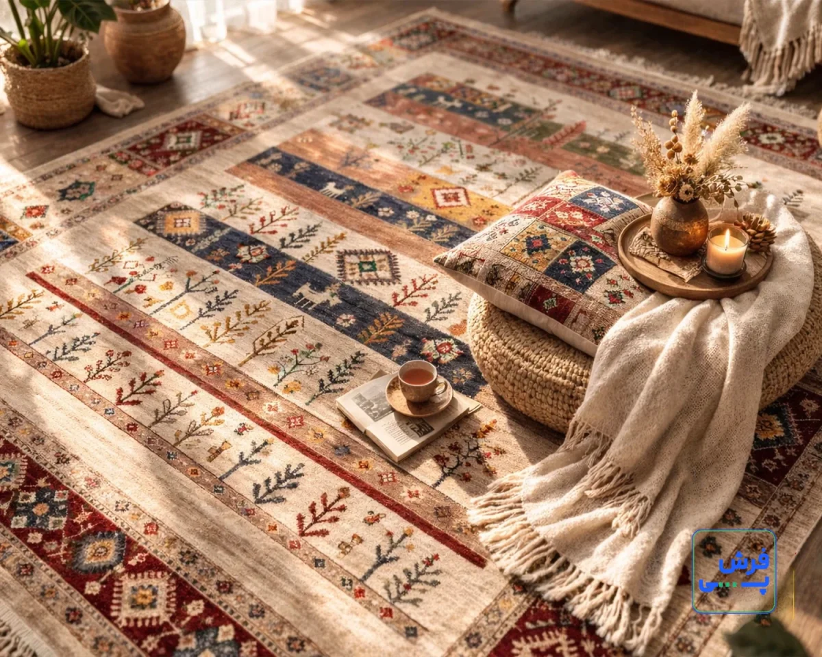 خرید قسطی |  فرش وینتیج 40175 کرم