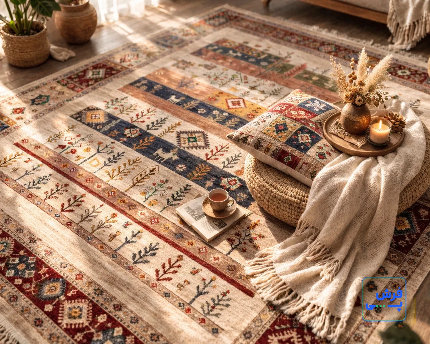 40175-10.webp خرید قسطی | فرش وینتیج 40175 کرم