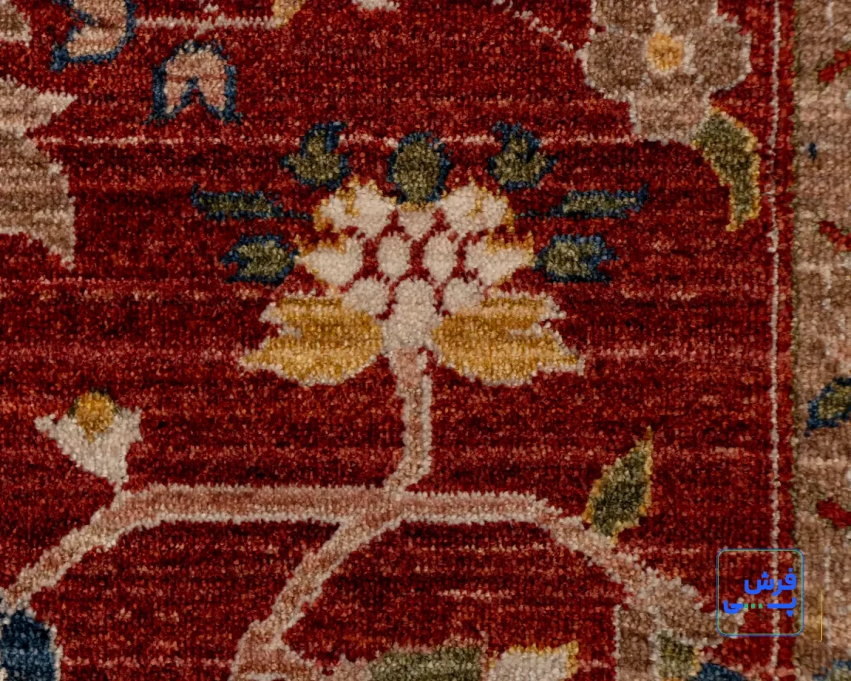 خرید قسطی |  فرش وینتیج 40203 لاکی حاشیه سرمه‌ای