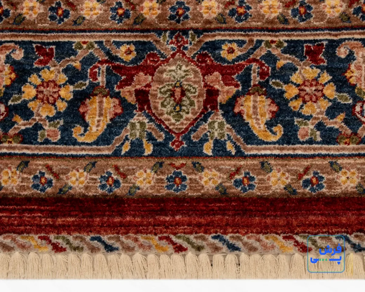 خرید قسطی |  فرش وینتیج 40203 لاکی حاشیه سرمه‌ای