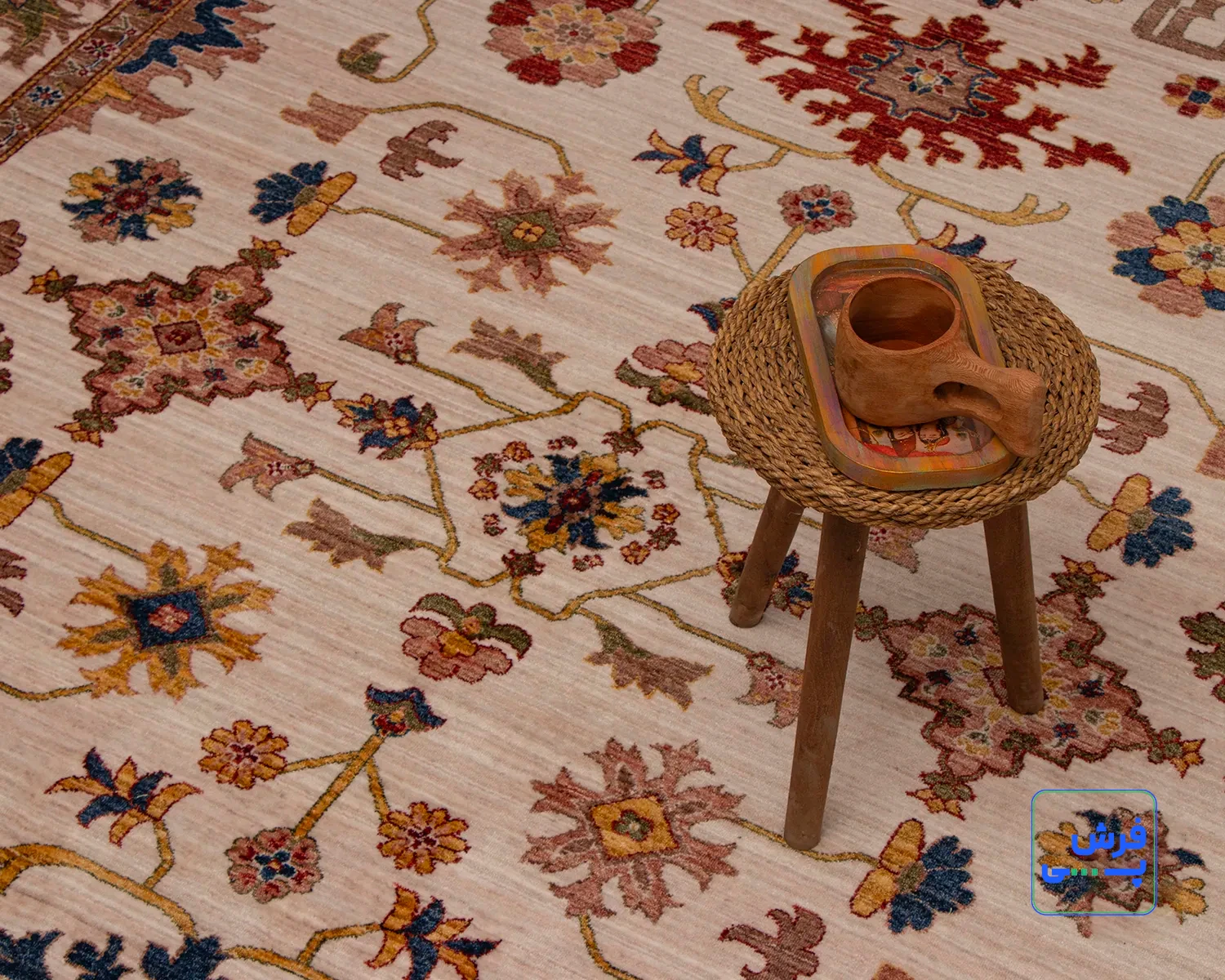 4037-11.webp خرید قسطی | فرش وینتیج 4037 کرم
