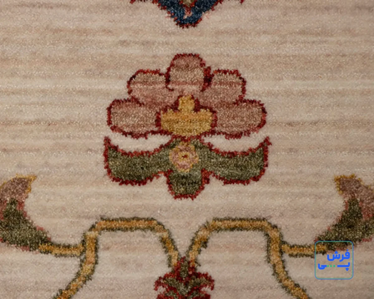 خرید قسطی |  فرش وینتیج 4040 کرم حاشیه لاکی