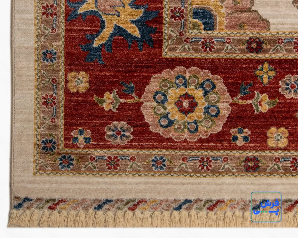 خرید قسطی |  فرش وینتیج 4040 کرم حاشیه لاکی