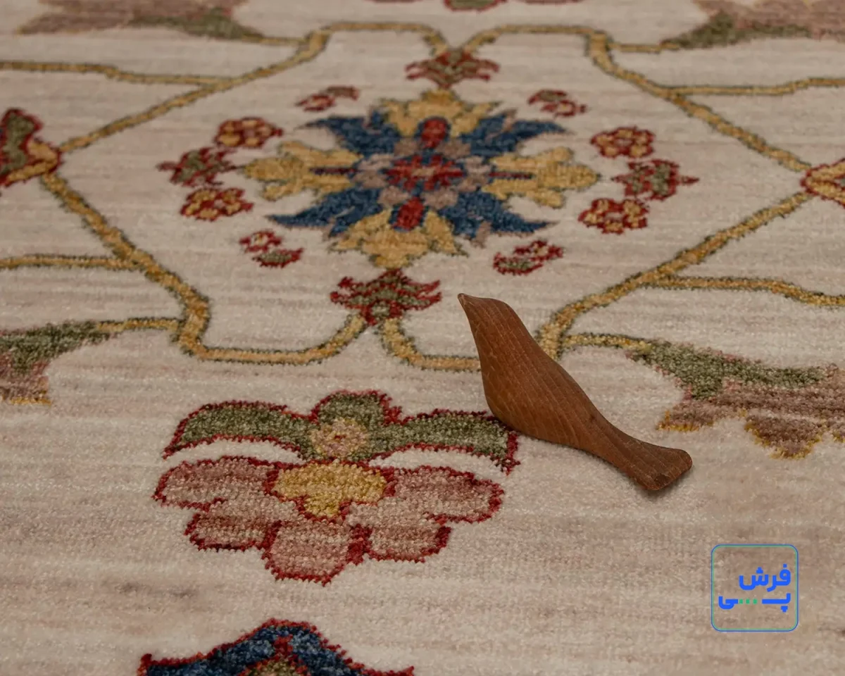 خرید قسطی |  فرش وینتیج 4040 کرم حاشیه لاکی