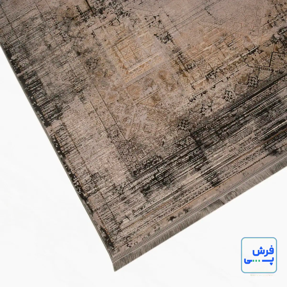 414-3.webp خرید قسطی | فرش وینتیج 414 طوسی طلایی