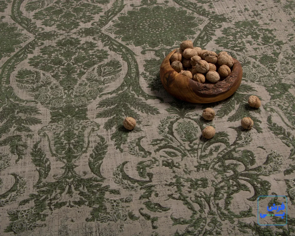 خرید قسطی |  فرش وینتیج 49923 طوسی سبز