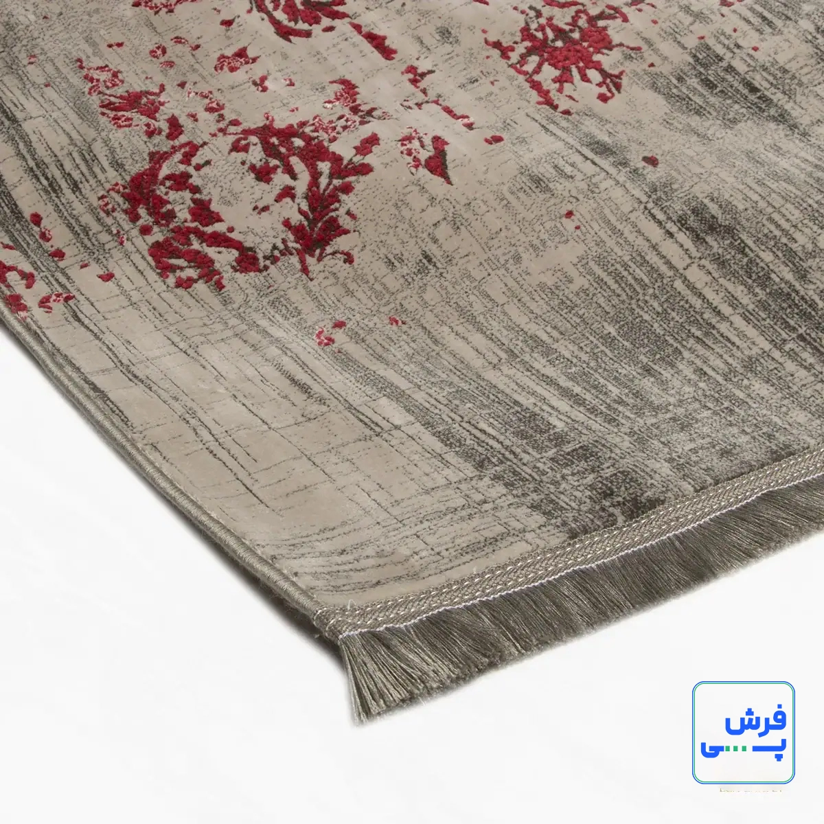 خرید قسطی |  فرش وینتیج 49926 طوسی قرمز