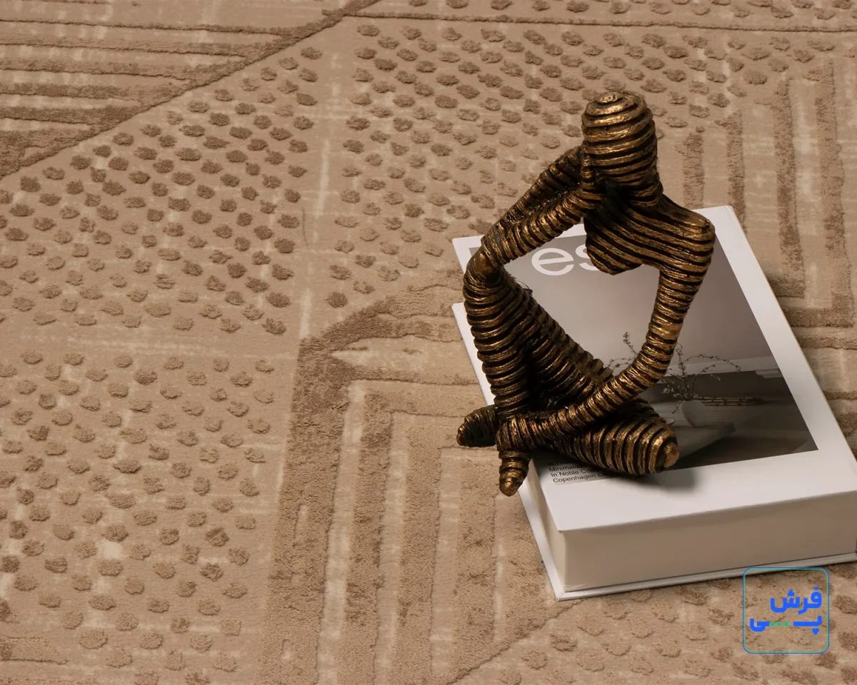 خرید قسطی |  فرش وینتیج 5304 کرم نسکافه‌ای