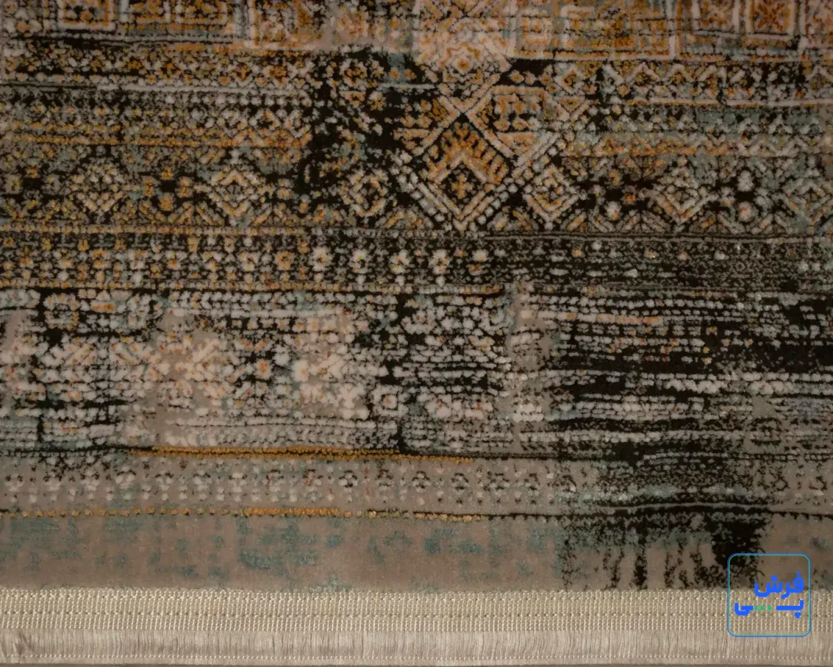 536-8.webp خرید قسطی | فرش کناره وینتیج 536 طوسی طلایی