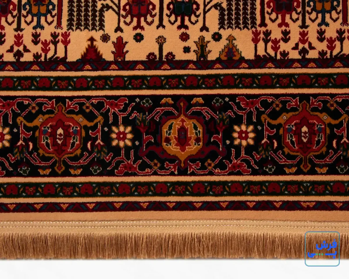 7017-4.webp خرید قسطی | فرش کلاسیک 7017 نخودی سرمهای