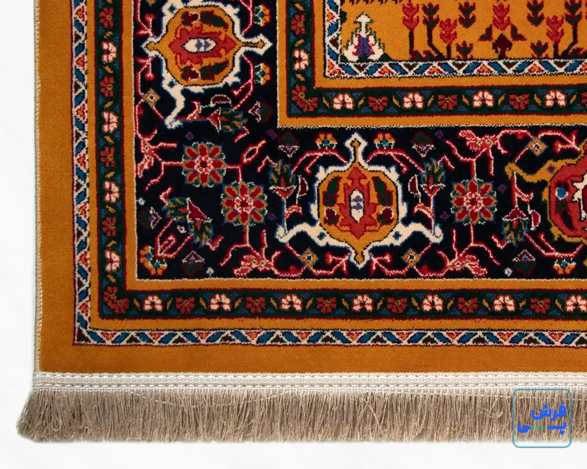 خرید قسطی |  فرش  کلاسیک 7017 طلایی سرمه‌ای