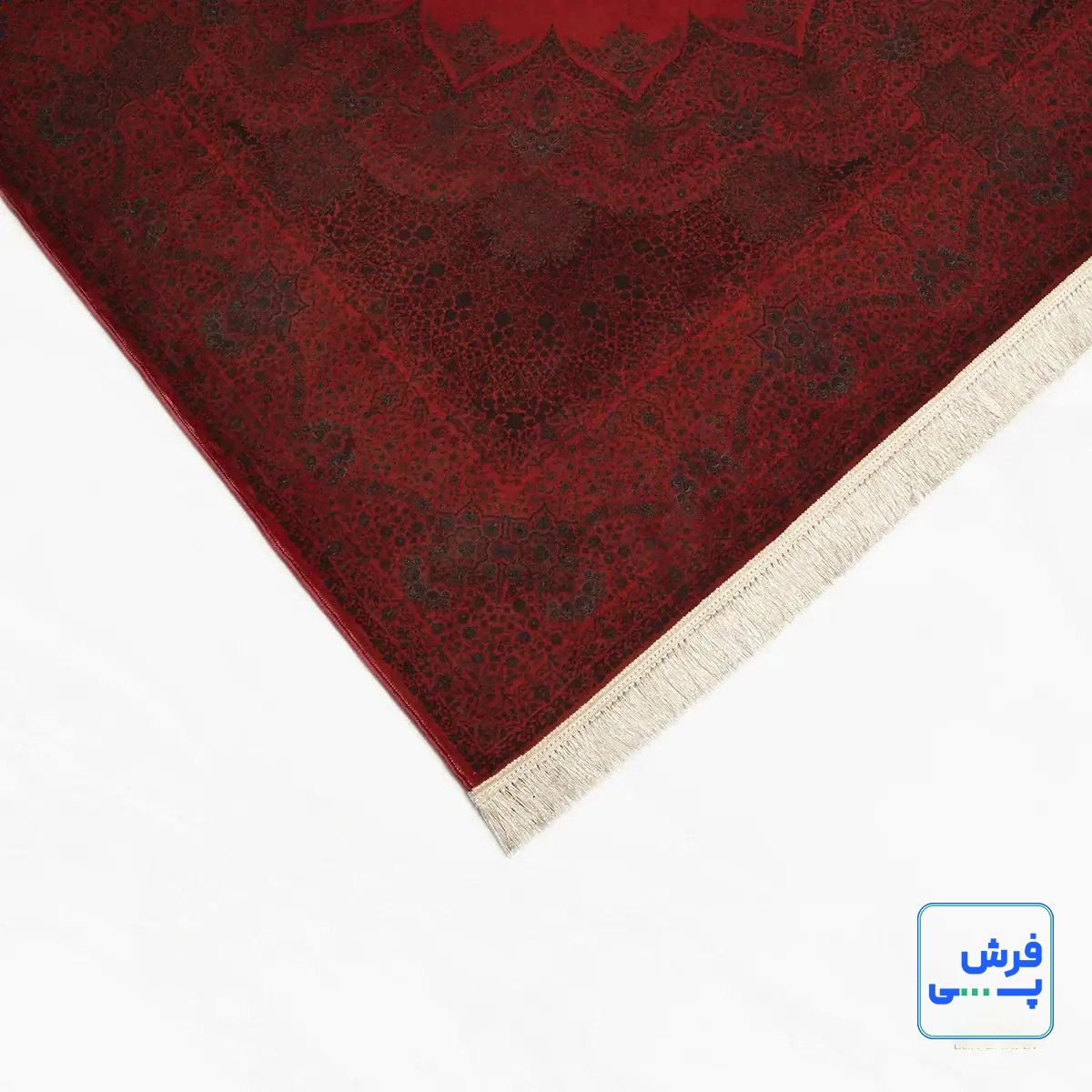 خرید قسطی |  فرش ابریشم ماشینی 702440 قرمز زغالی