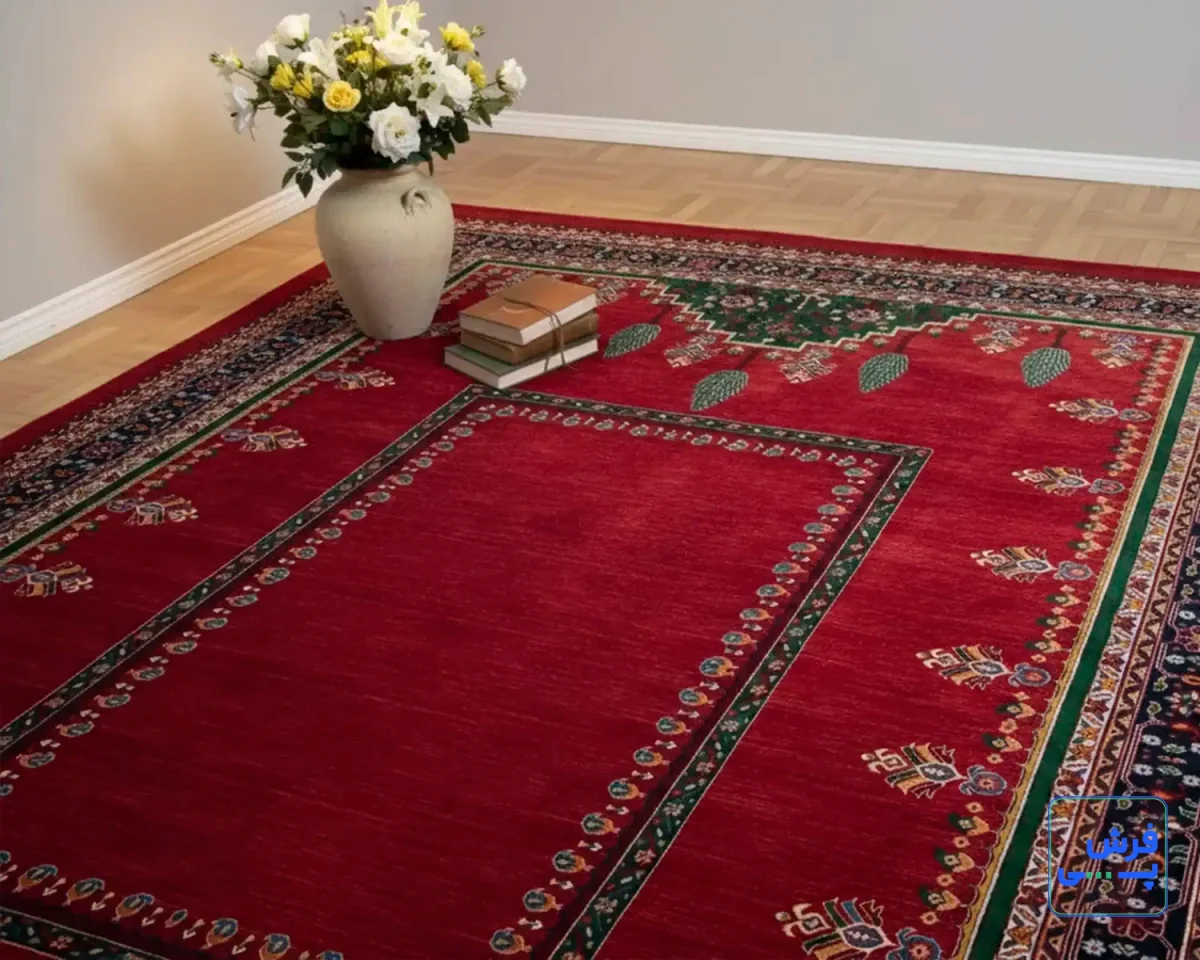 7027-14.webp خرید قسطی | فرش وینتیج 7027 لاکی سبز