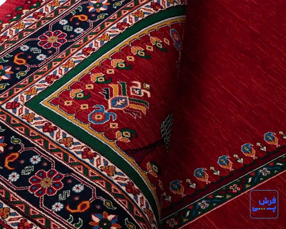 7027-9.webp خرید قسطی | فرش وینتیج 7027 لاکی سبز